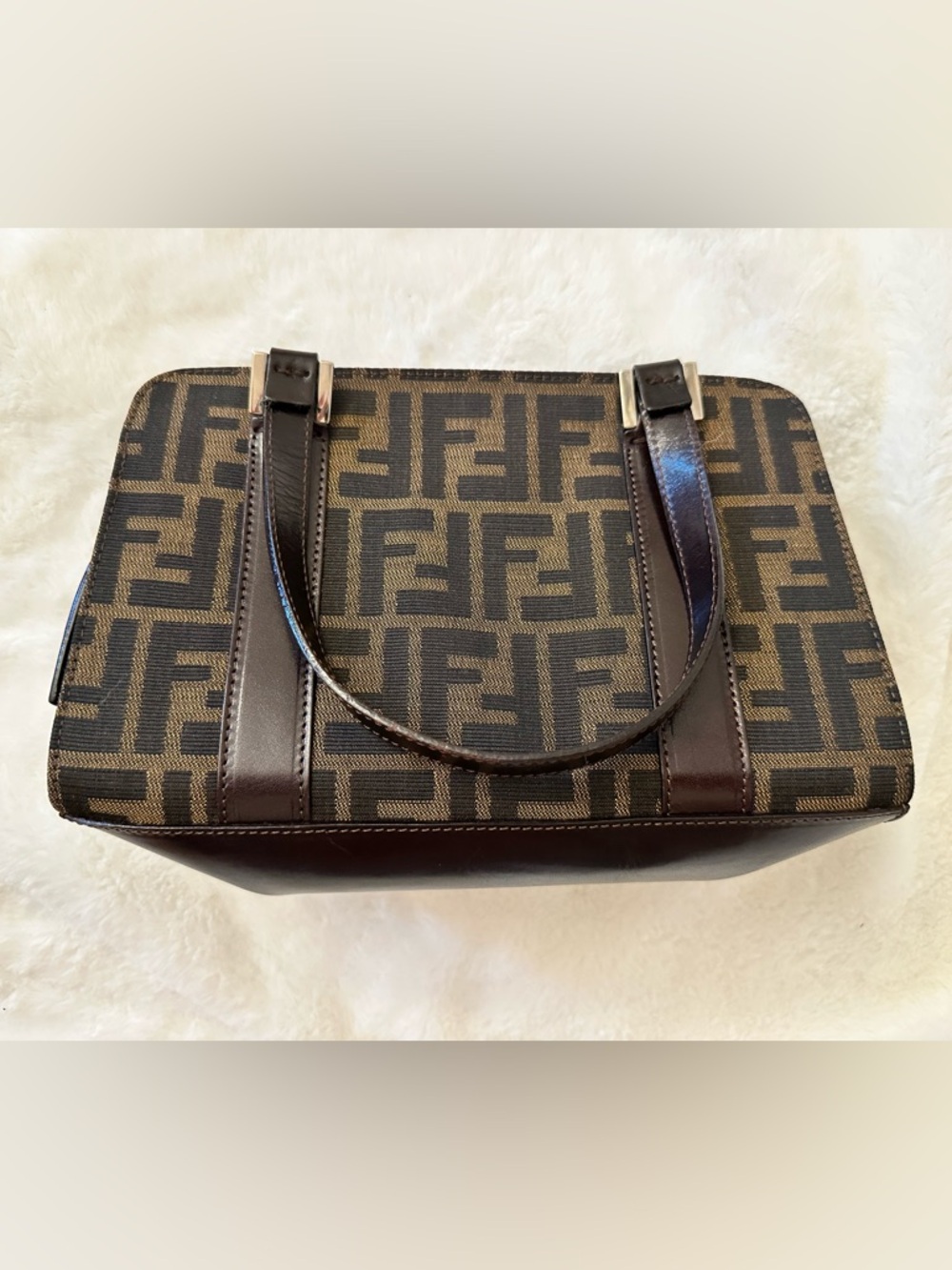 Fendi Zucca Brown Canvas handle bag
